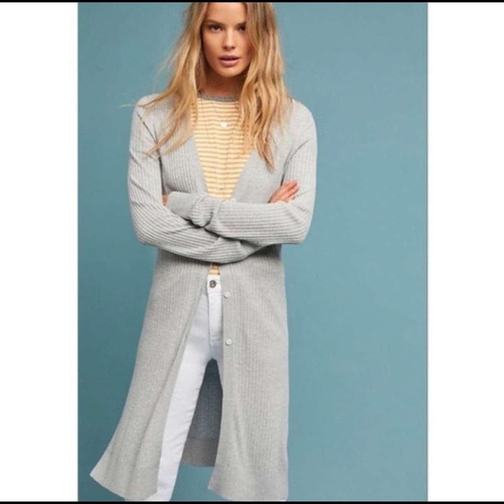 ANTHRO • meadow rue Cali ribbed duster cardigan SIZE 8